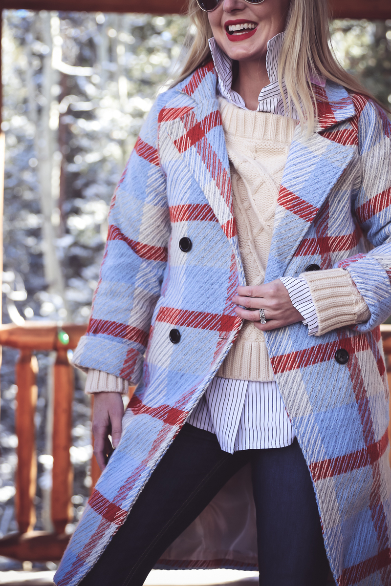 Plaid coat from Chicwish on Fashion Blogger, Erin Busbee, Busbee Style