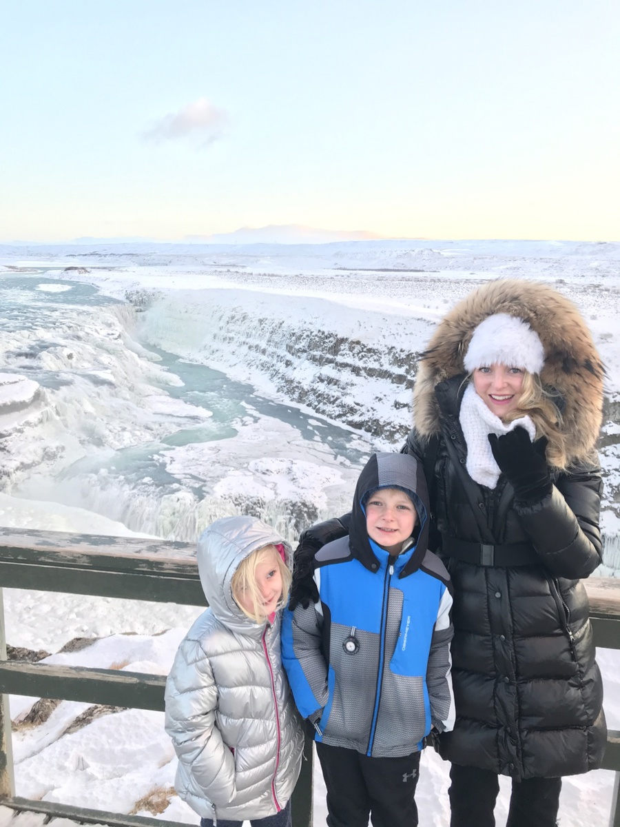 Iceland Trip | Gullfoss waterfall in Iceland, worth seeing with lifestyle blogger Erin Busbee of Busbee Style