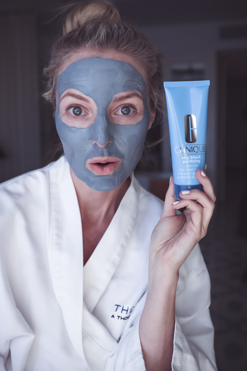Flawless skin, tips for glowing, youthful skin, use a charcoal mask, a Korean beauty secret, like Clinique's charcoal purifying mask. Reviewed by beauty blogger, Erin Busbee of Busbee Style, beauty over 40