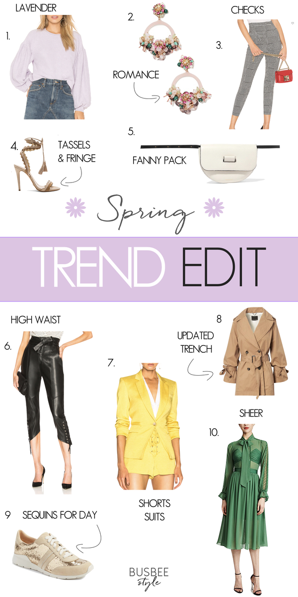 Spring Fashion Trends 2018, Fashion Blogger Erin Busbee of BusbeeStyle.com breaks down top ten trends and picks key trendy pieces for spring