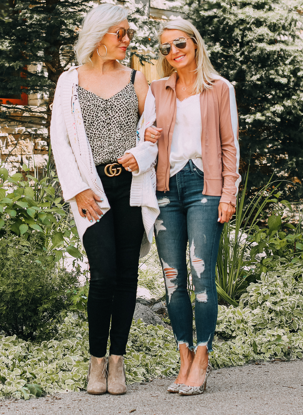 Transitional Dressing from summer into fall wardrobe with She She Show and Busbee Style, fashion bloggers over 40