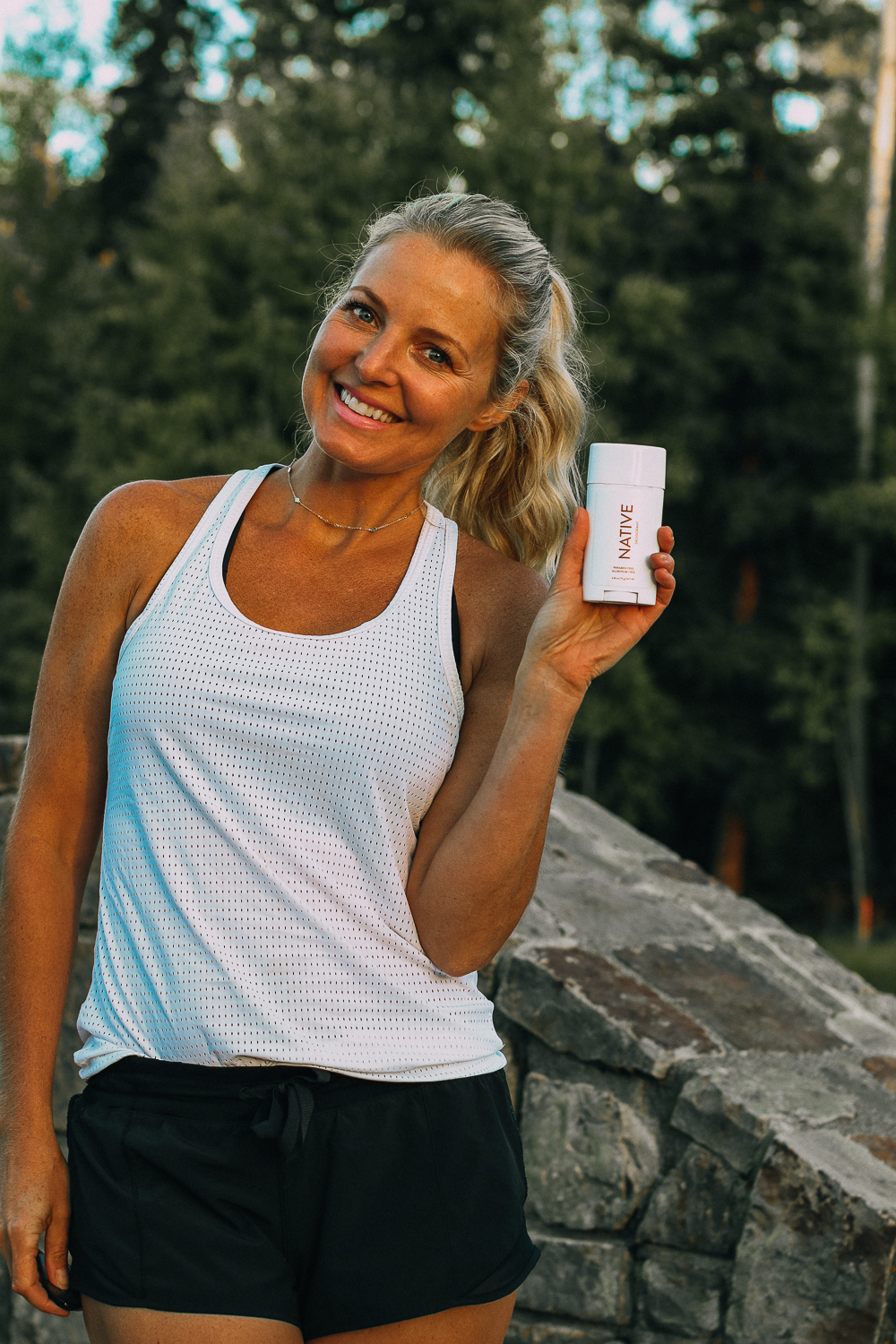 Natural deodorant and why you should switch, Native deodorant works well, even with heavy exercise and running, review of Native deodorant by fashion blogger Erin Busbee trail running in the mountains of colorado