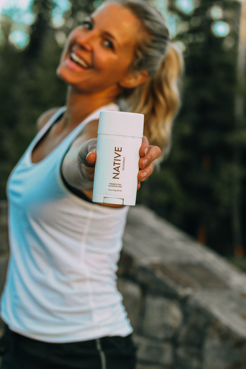 Natural deodorant and why you should switch, Native deodorant works well, even with heavy exercise and running, review of Native deodorant by fashion blogger Erin Busbee trail running in the mountains of colorado