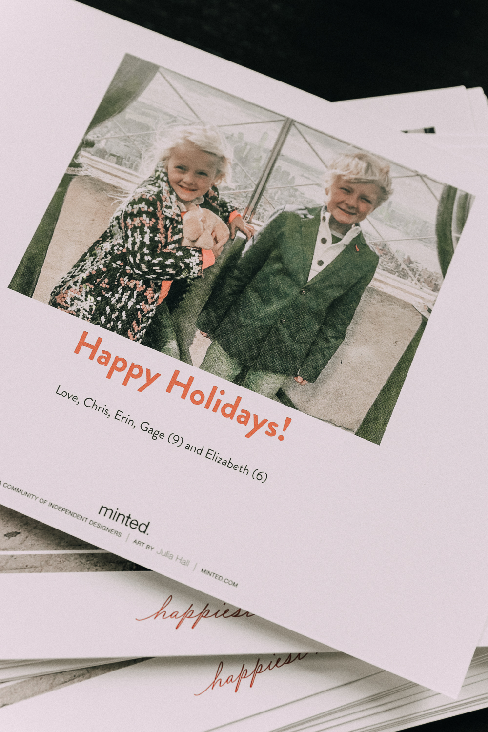 Personalized Holiday Cards and how to create photo cards with Minted