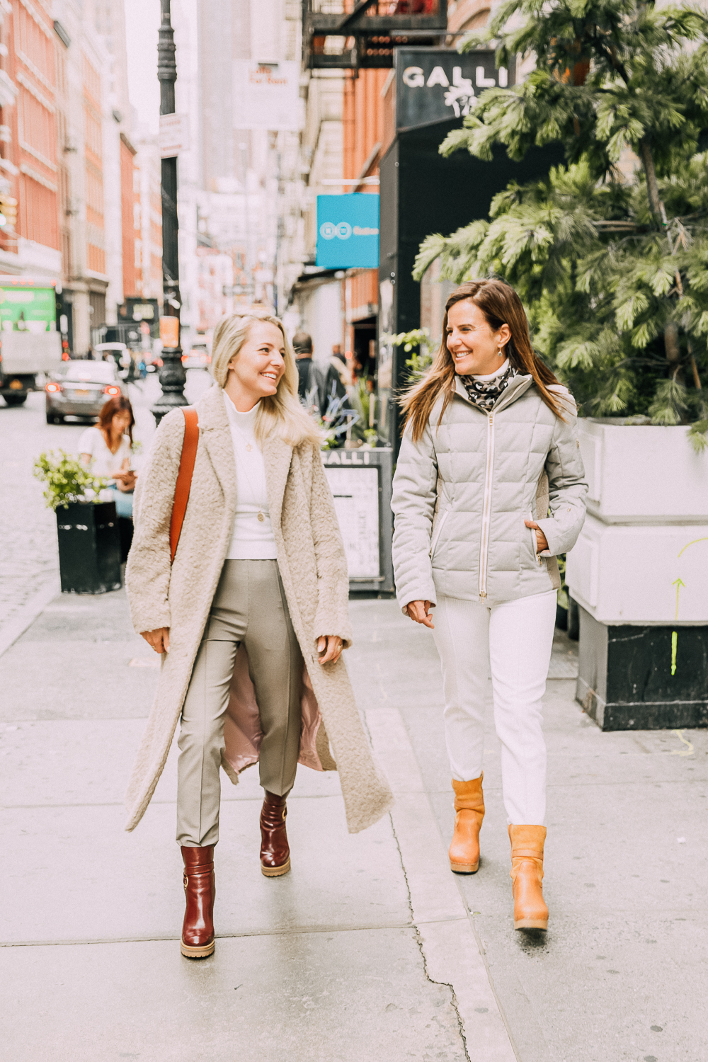 Meet Mom Boss, Nicole Feliciano from Mom Trends wearing apres ski look from Bogner fashion in soho new york city