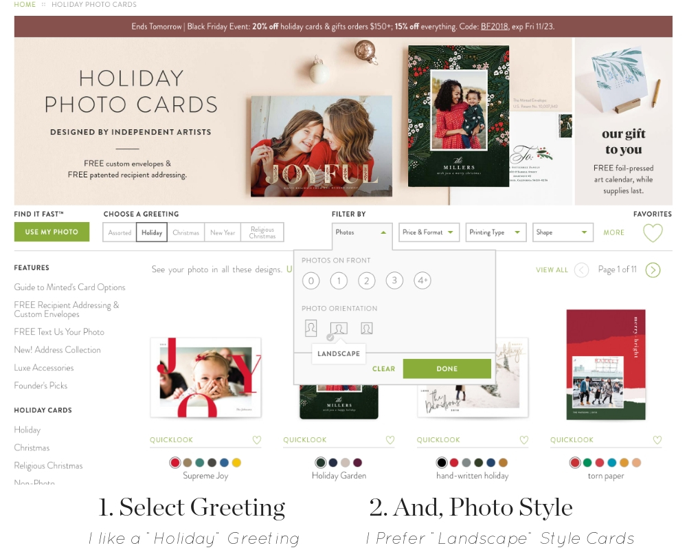 Personalized Holiday Cards and how to create photo cards with Minted.com