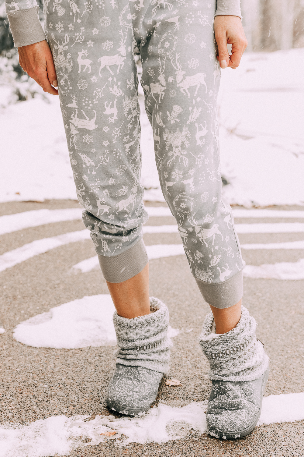 Holiday gift ideas featuring gray Muk Luk slipper boots from JCPenney