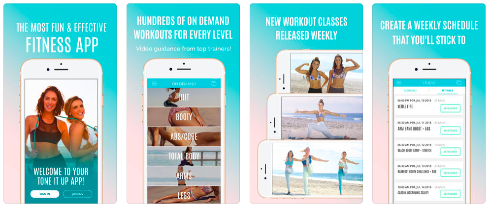 Workout apps, Tone it Up app