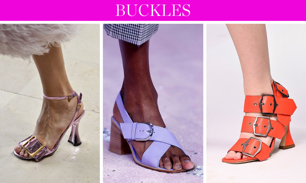 2019 runway shoe fashion trend large buckle sandals