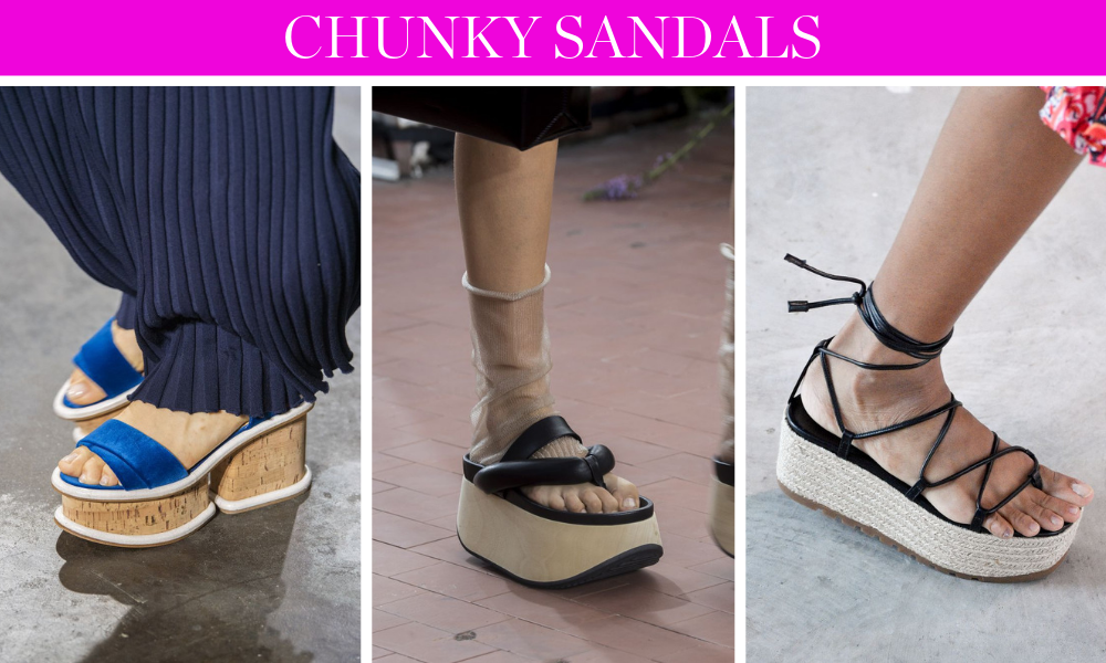 2019 runway shoe fashion trend chunky platform sandals