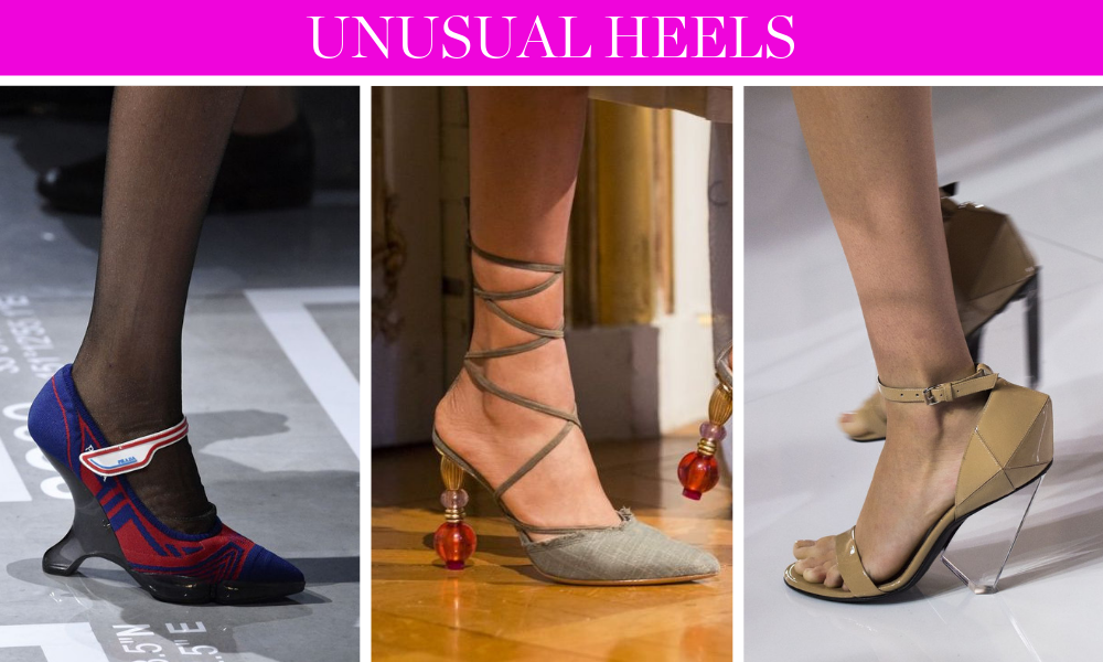 2019 runway shoe fashion trend funky atypical heels