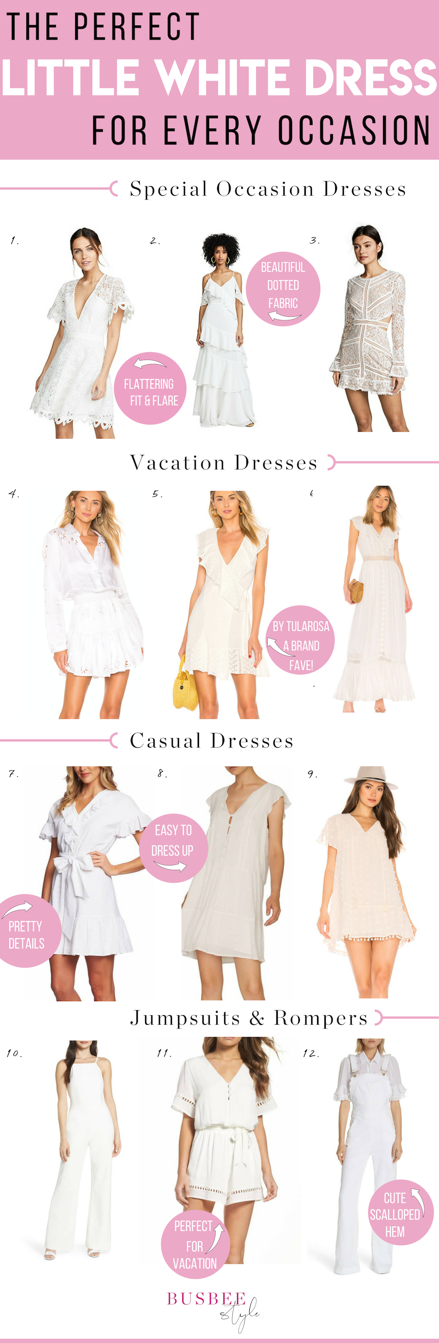 perfect little white dress options for summer