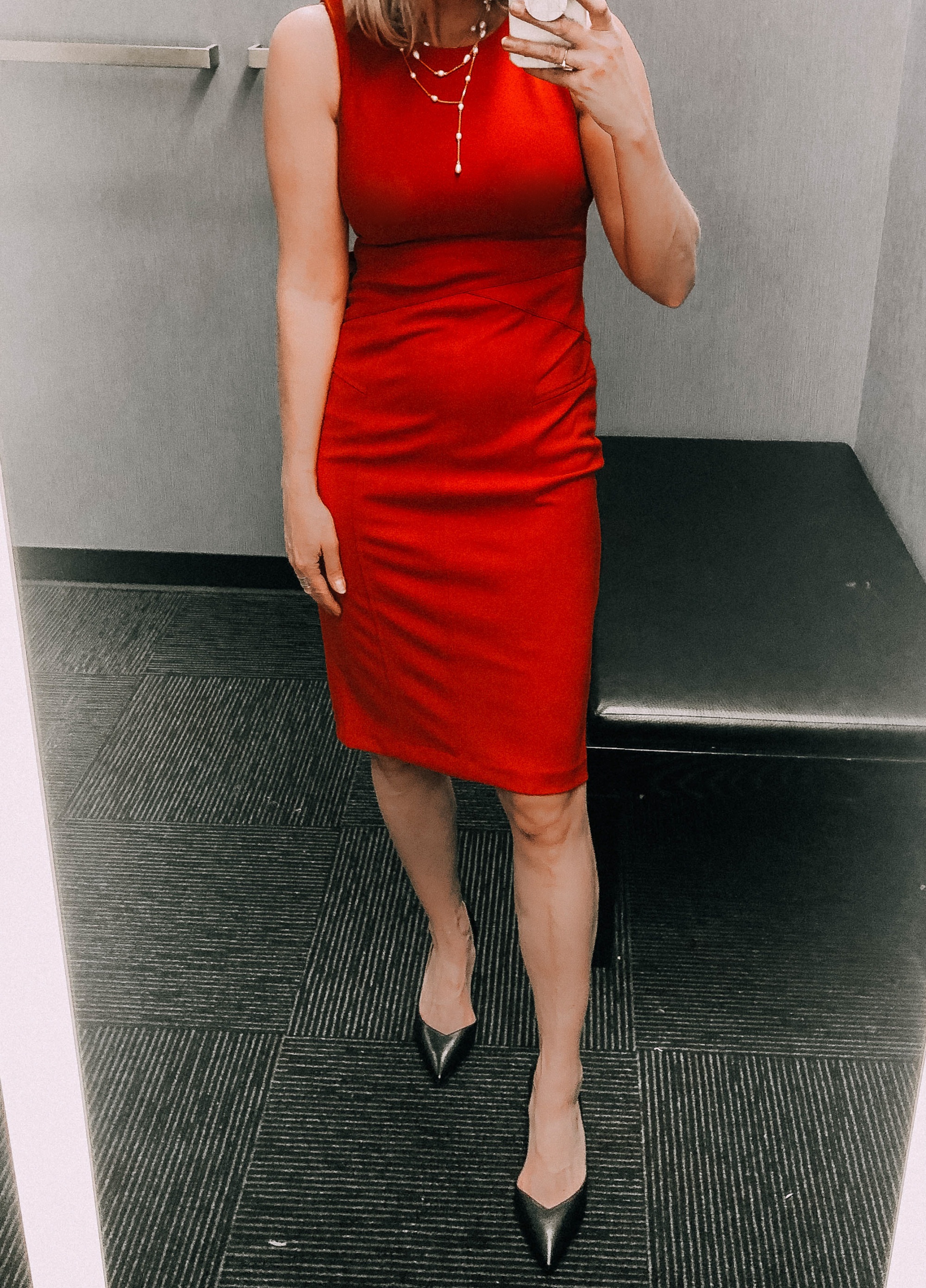 Nordstrom Sale Dresses, Fashion blogger Erin Busbee of BusbeeStyle.com featuring a red dress from the Nordstrom Anniversary Sale 2019