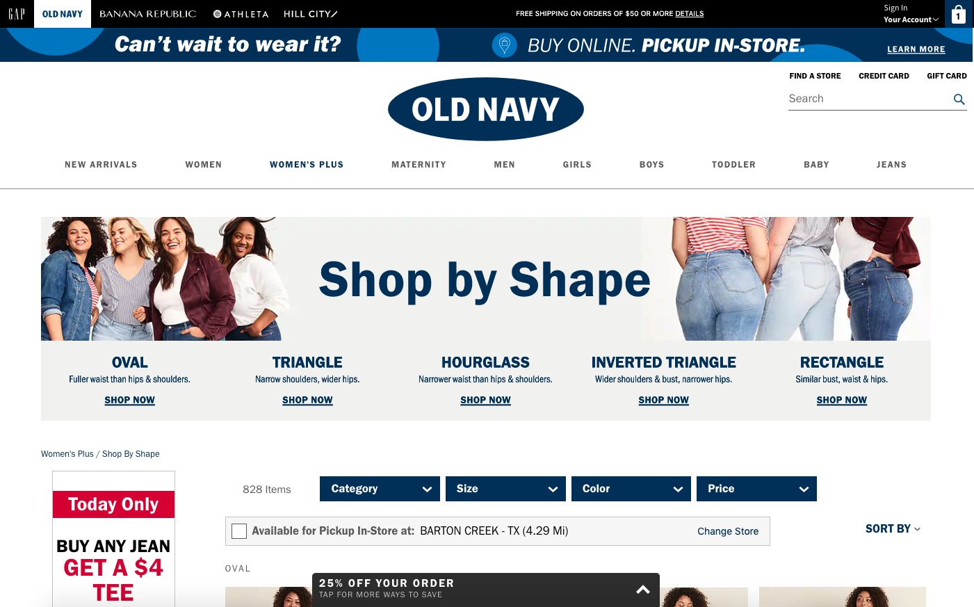 Old Navy Plus-Size Brands