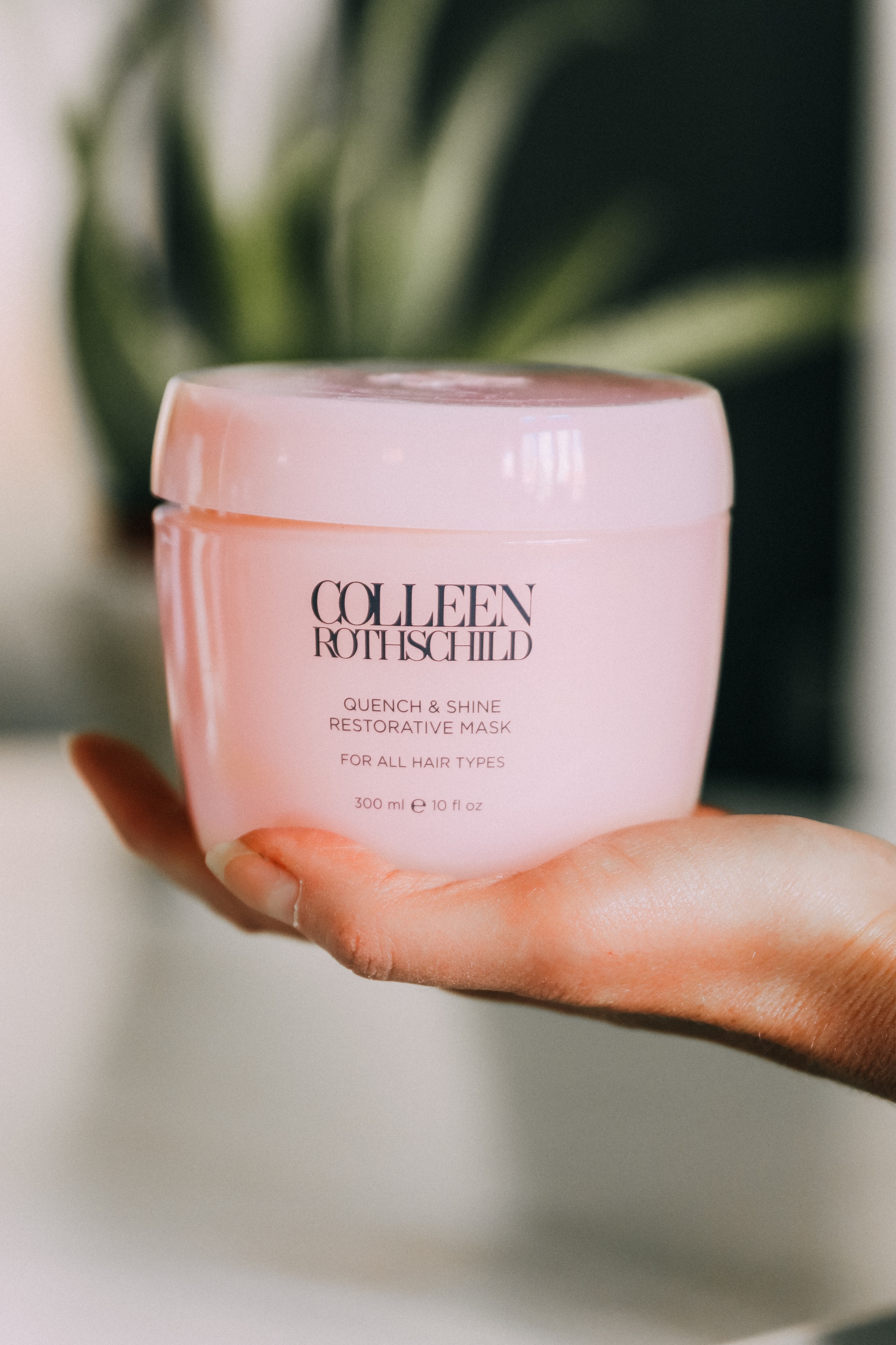 Gifts From Colleen Rothschild, Quench & Shine Restorative Hair Mask in pink Colleen Rothschild packaging
