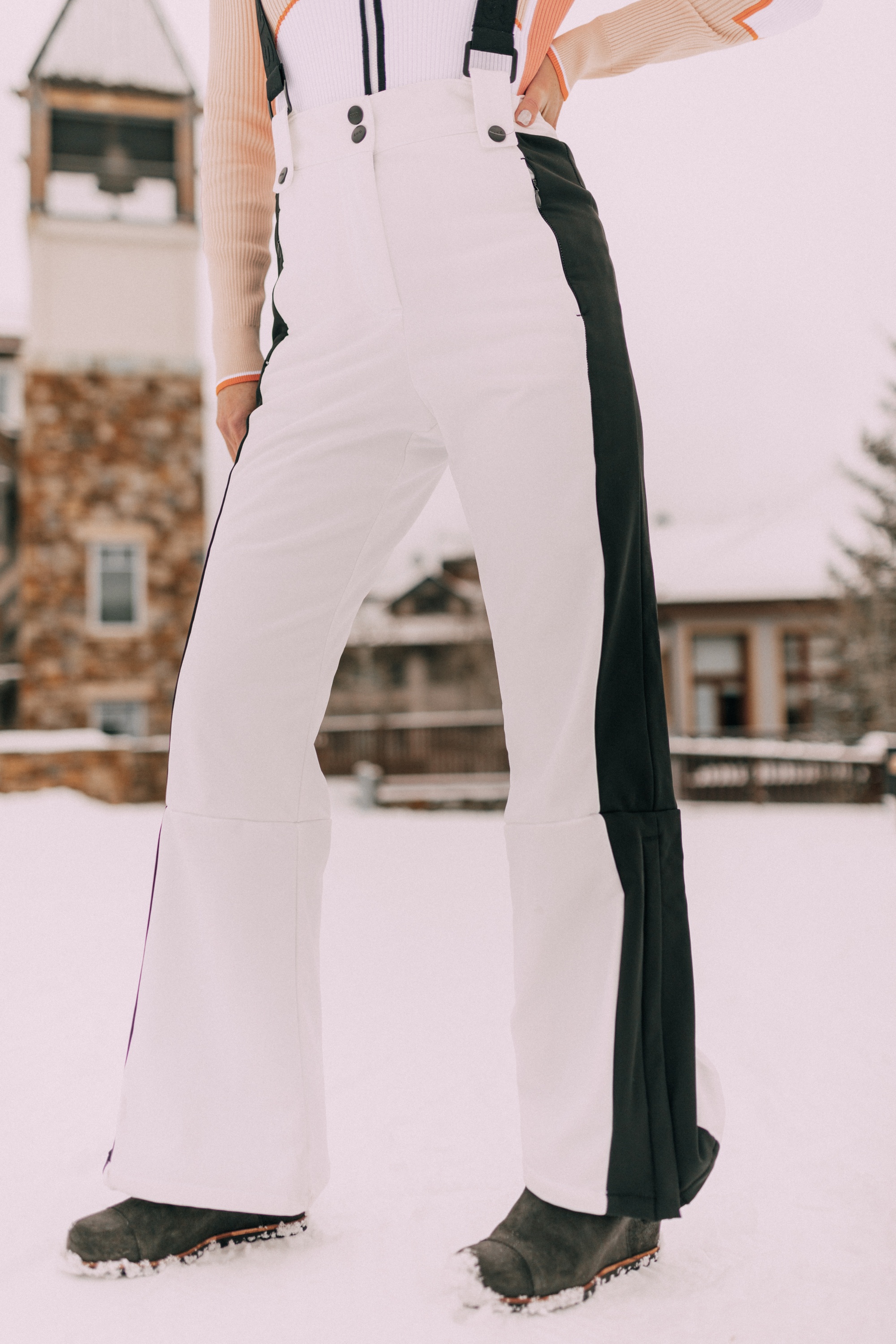 color block bodysuit by Topshop SNO | Best Ski Brands for Women