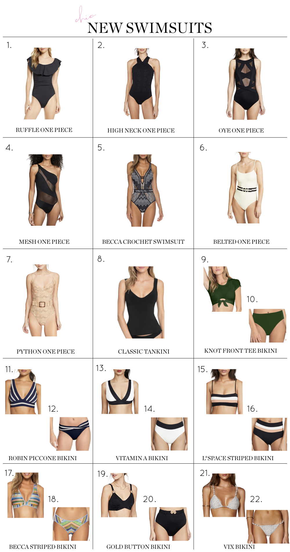Best Swimsuits For Summer, swimsuits, one pieces and bikinis age appropriate flattering for women over 40 summer 2020