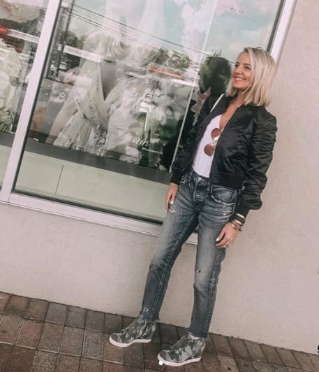 january top instagram post featuring fashion blogger erin busbee sharing her menopause journey