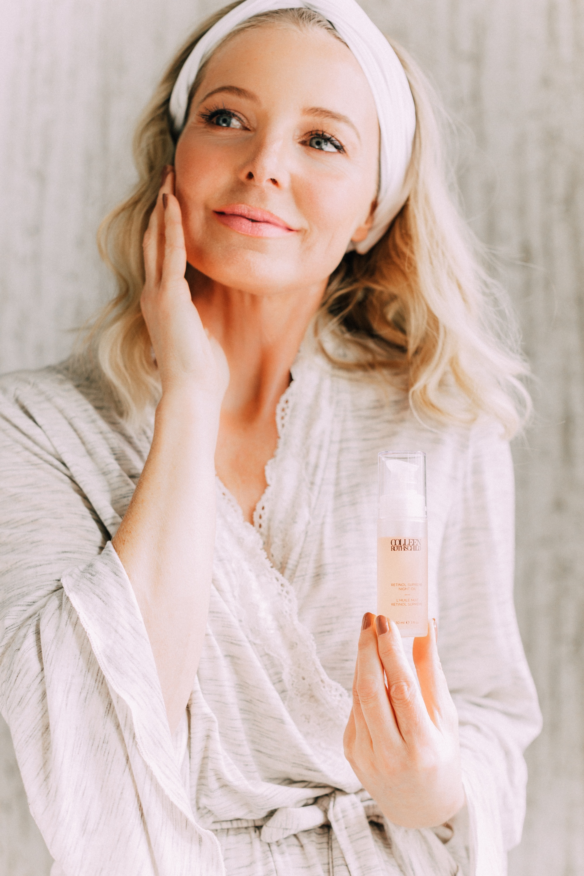 Anti-Aging Treatments, Fashion blogger Erin Busbee of BusbeeStyle.com sharing her secrets to anti-aging including products from Colleen Rothschild like the Retinol Supreme Night Oil