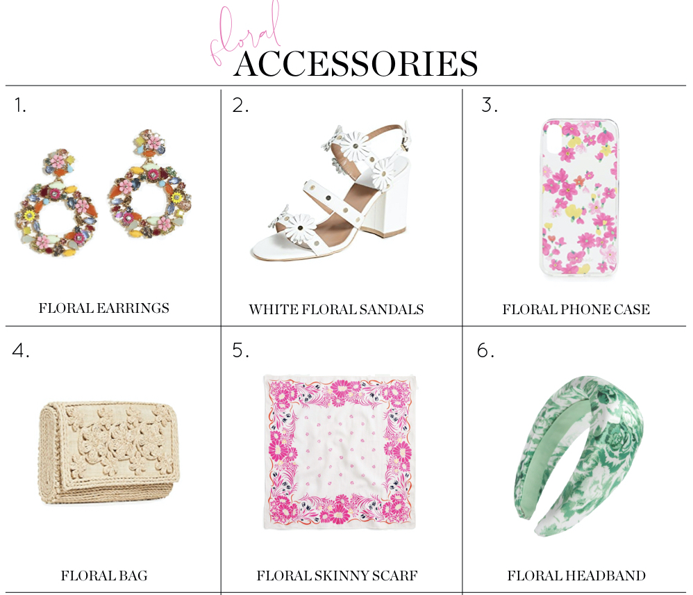 Floral Accessories, Fashion blogger Erin Busbee of BusbeeStyle.com sharing ways you can wear florals without going overboard...with floral accessories!