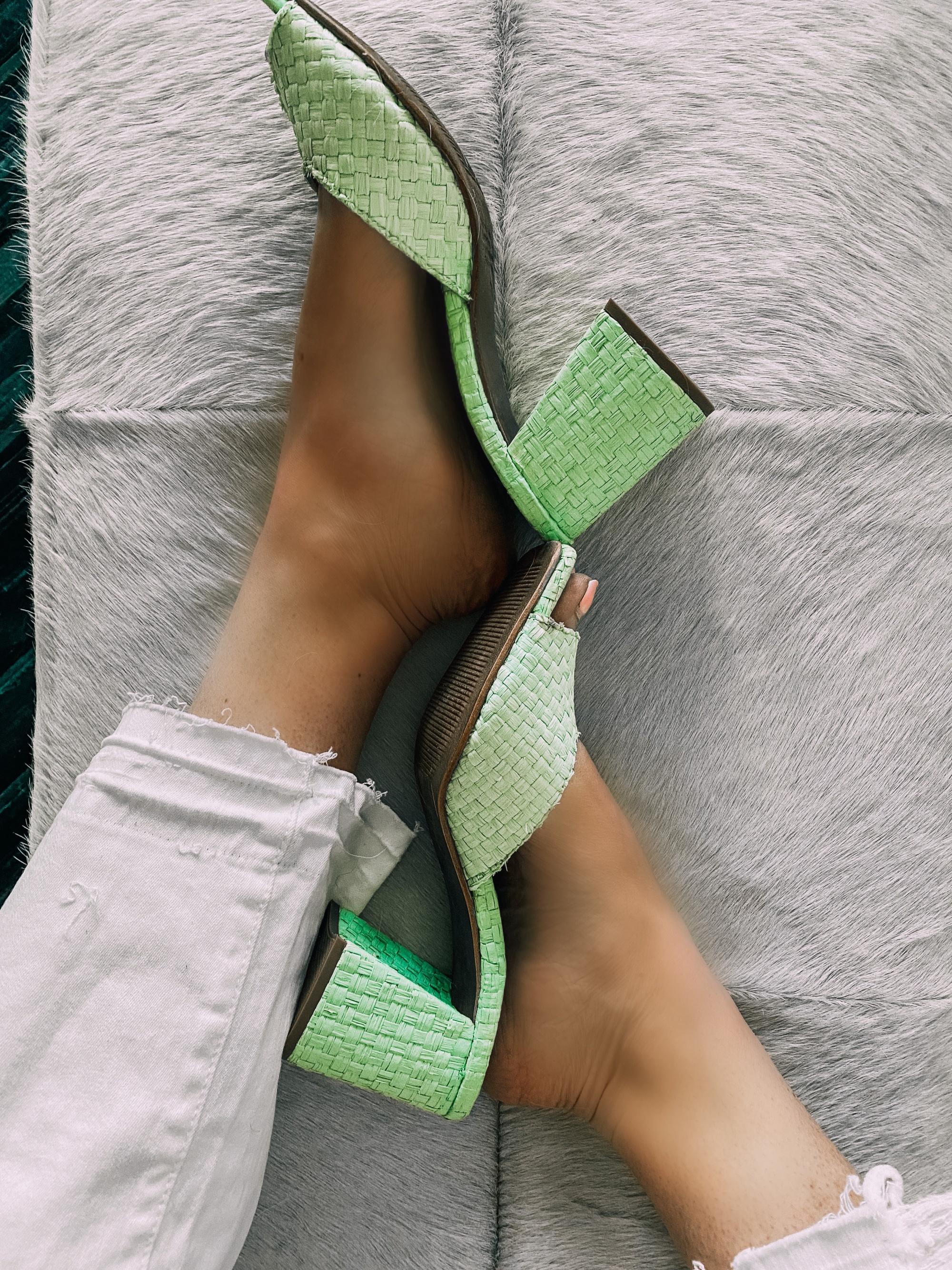 mint green Jeffrey Campbell sandals spring pastel fashion outfit