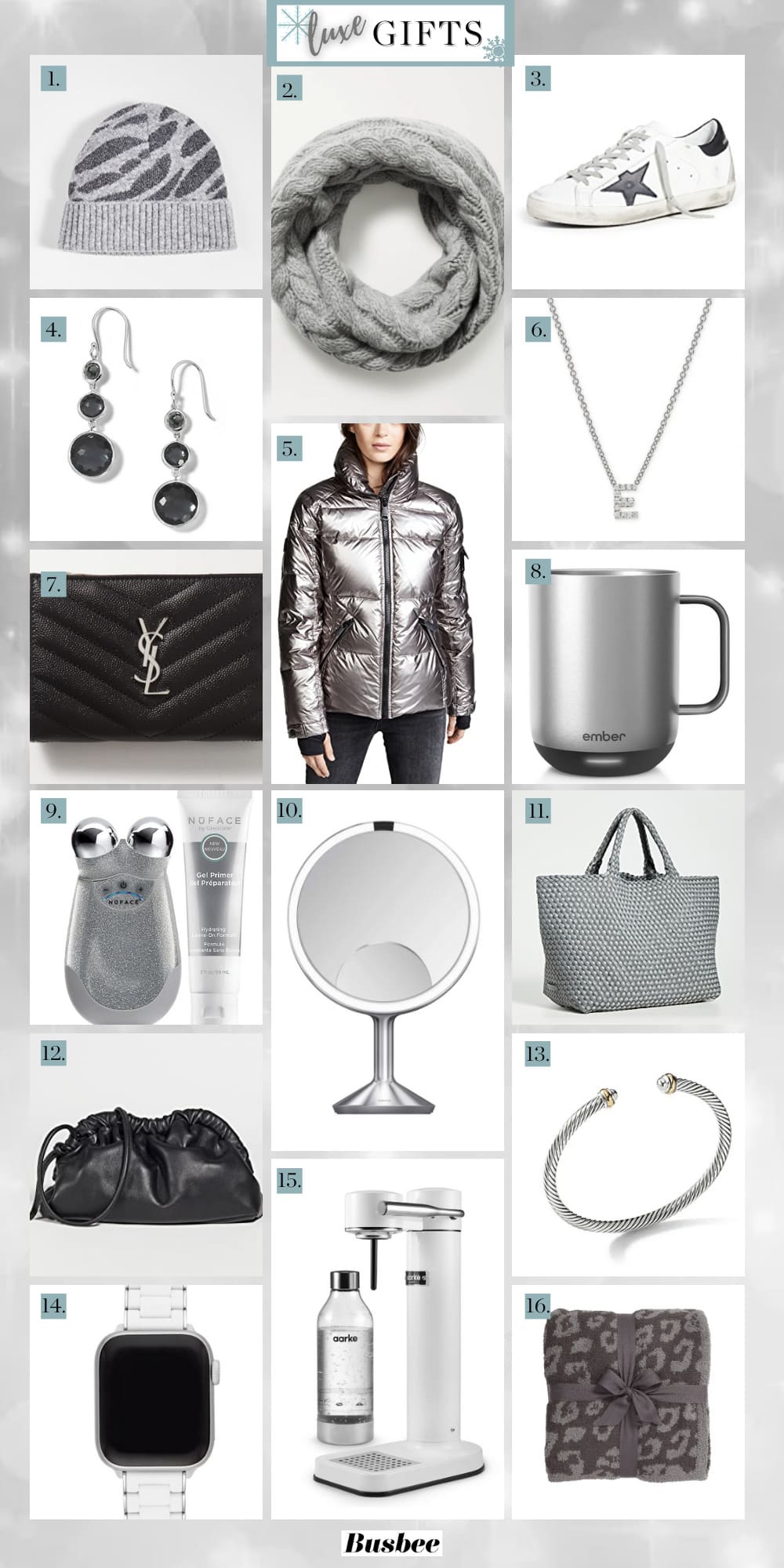 Holiday Gifts under $500, Erin Busbee of Busbee Style sharing 16 amazing gift ideas for women including designer small leather goods, beauty tools, and jewelry.