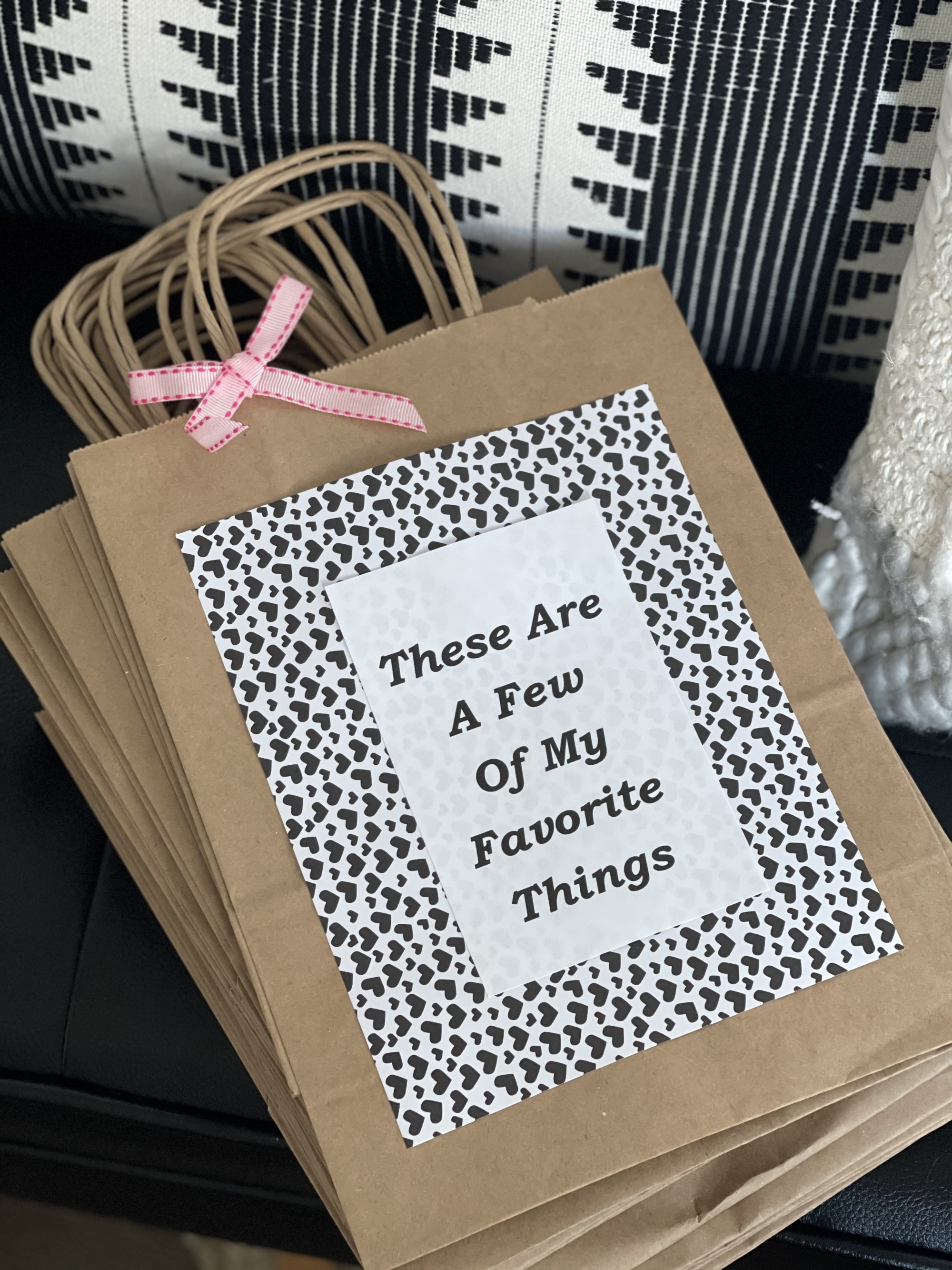 How to plan a Galentine's Day celebration your friends will love with a mimosa bar making These Are A Few of my Favorite Things party bags