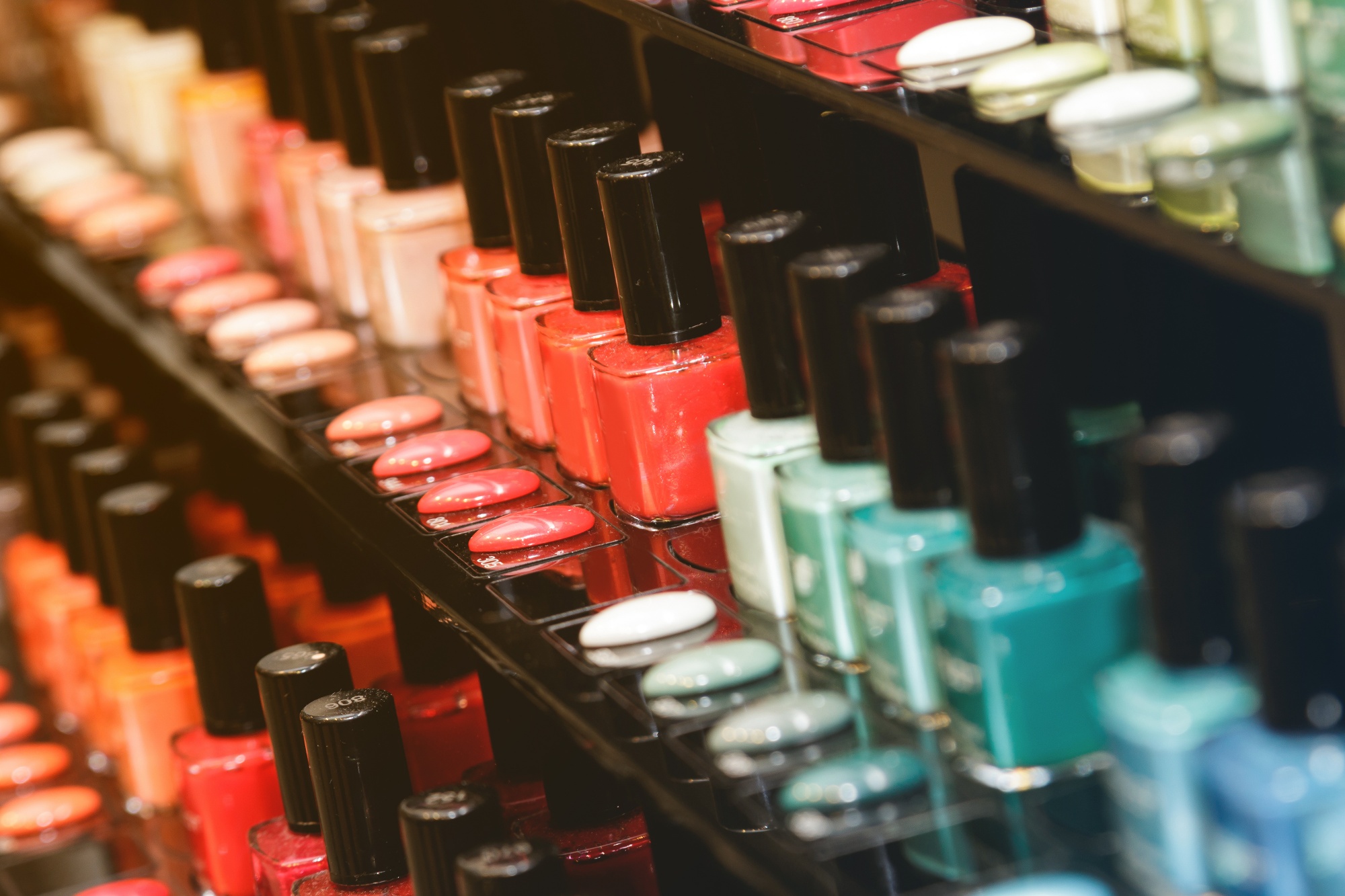 best affordable beauty finds nail polishes in a large store display