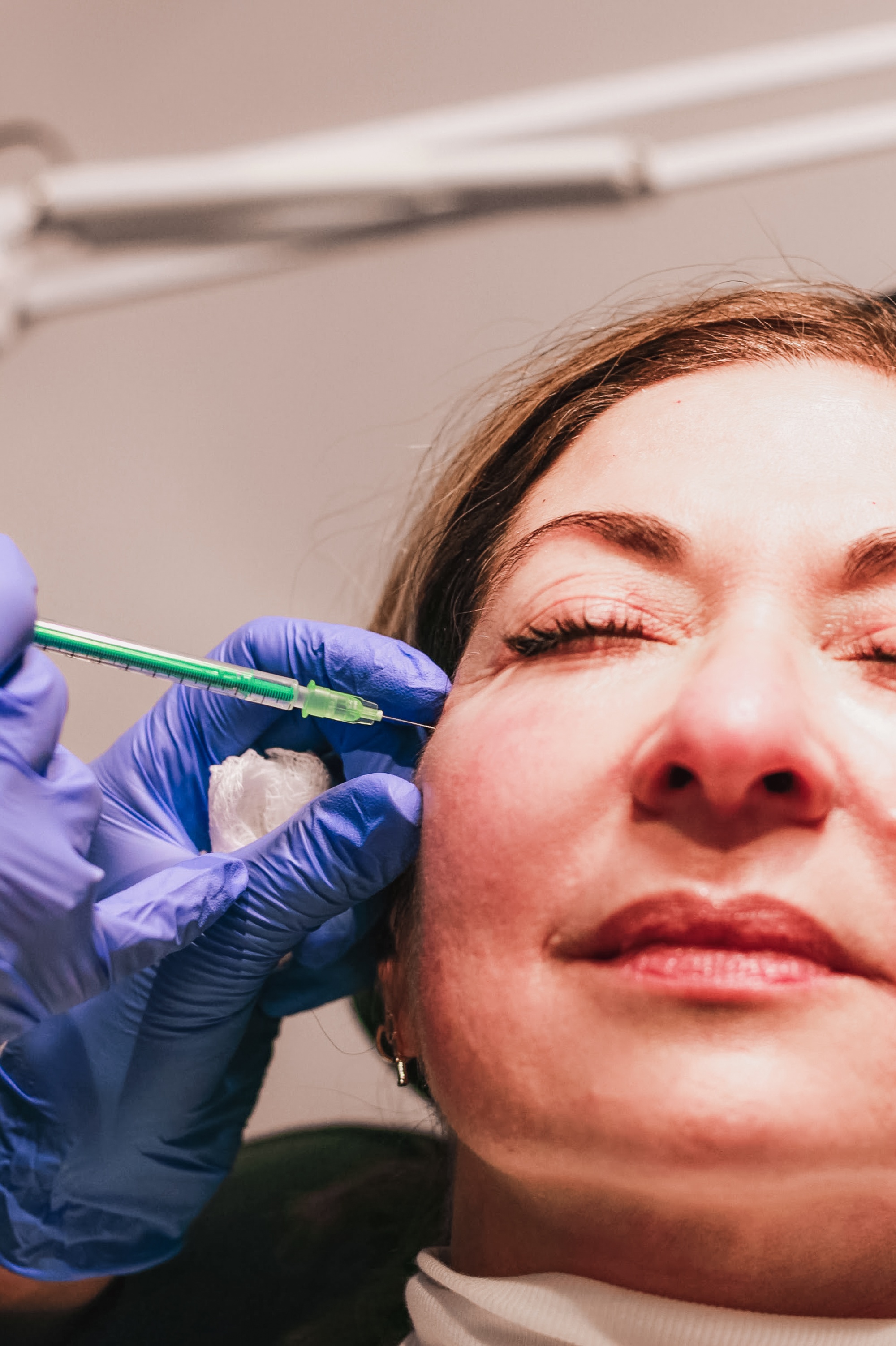 Botox done right Francine getting injection eye area