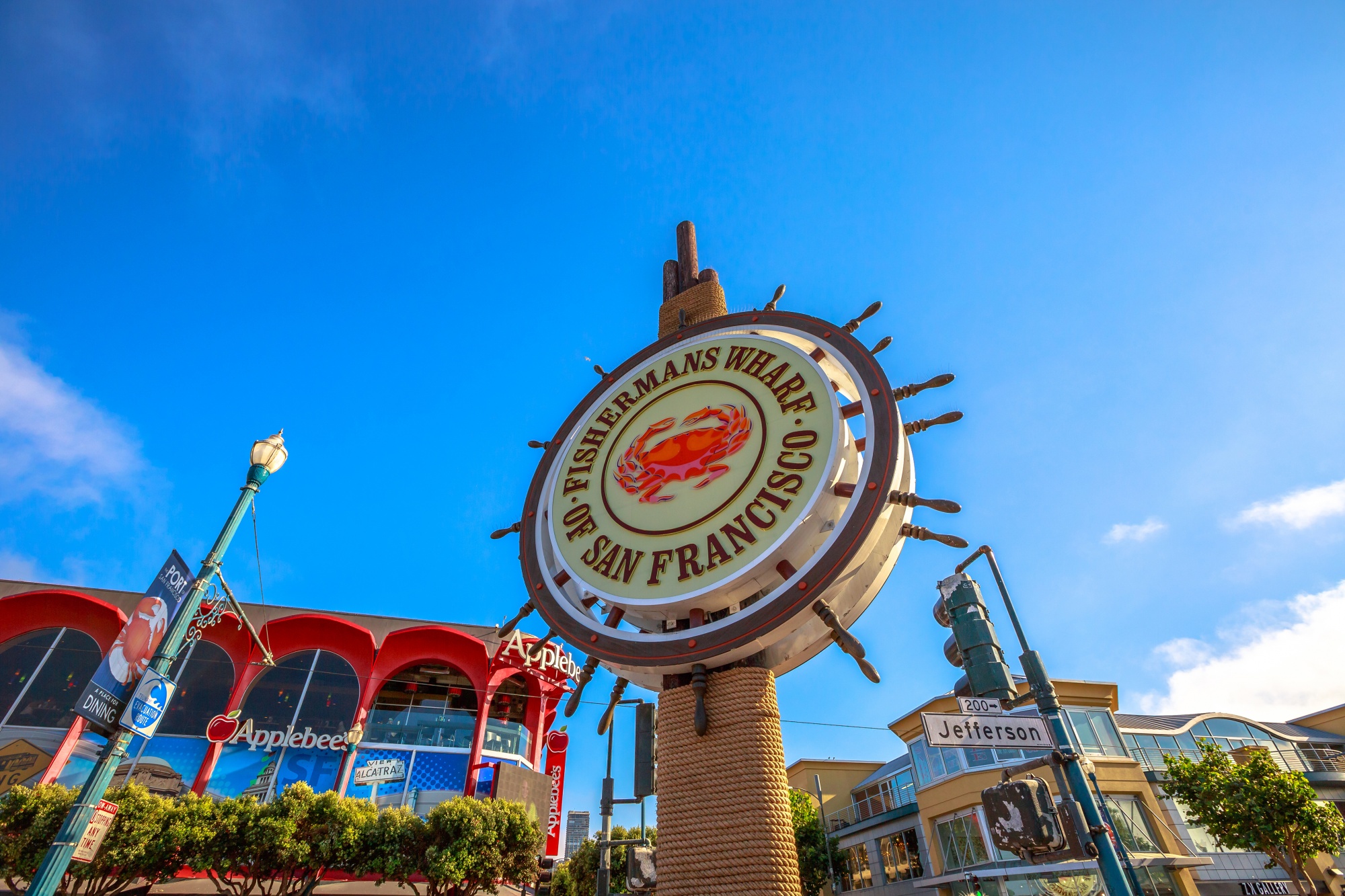 travel destinations for foodies, Fisherman’s Wharf waterfront on sunny day in San Francisco, California