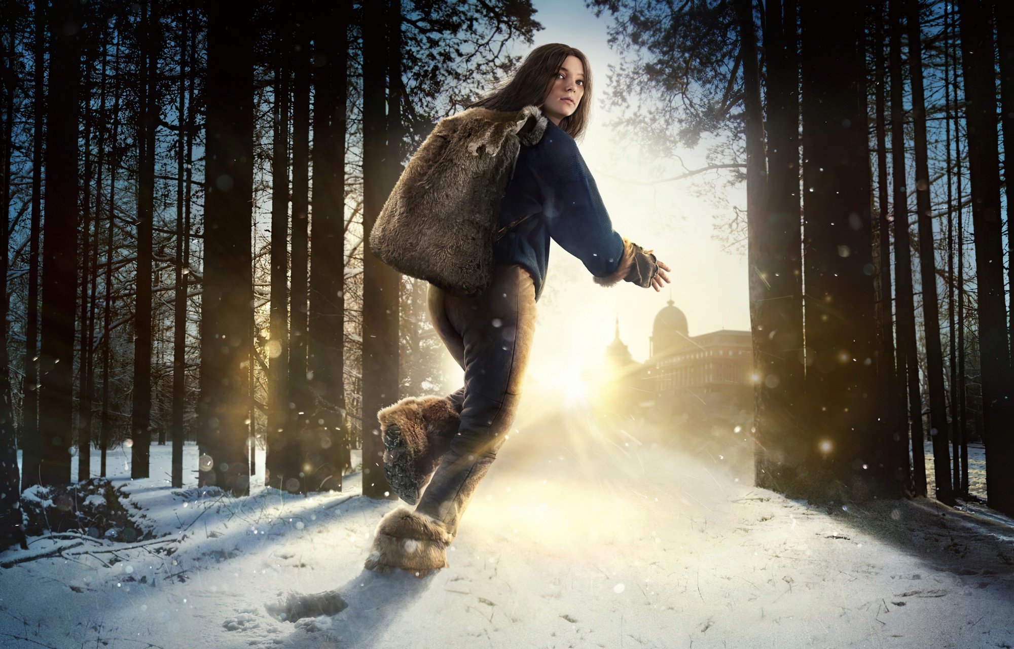 binge watch with your teens, Hanna, Amazon Prime, young girl running in the snow forest
