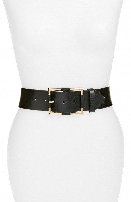 Thick Black Nordstrom Belt - Busbee - Fashion Over 40