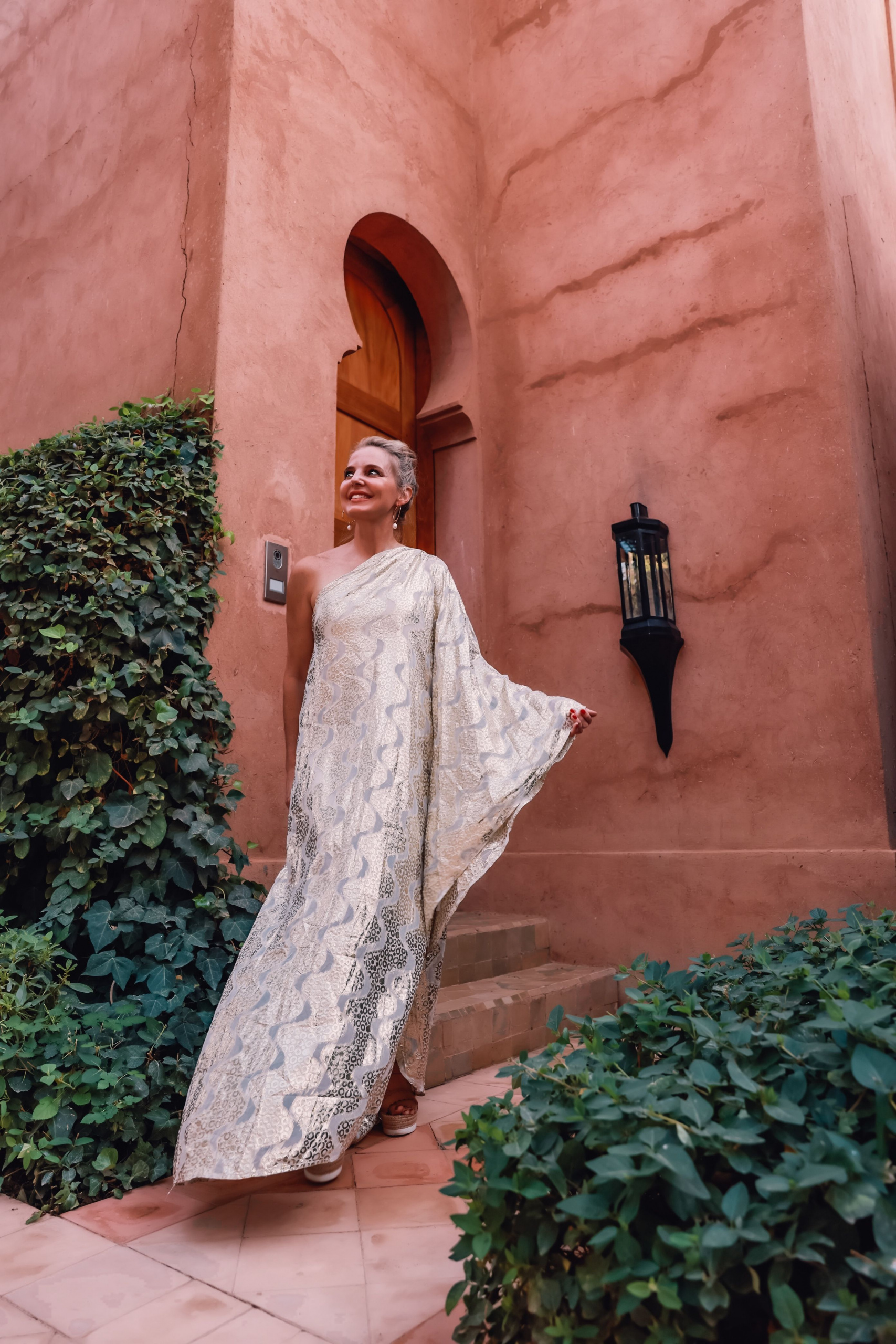 melissa odabash one shoulder dress Marrakech