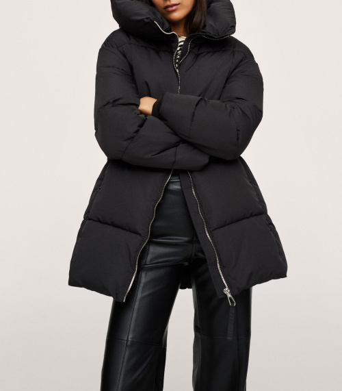 Mango Hood Quilted Coat - Busbee - Fashion Over 40