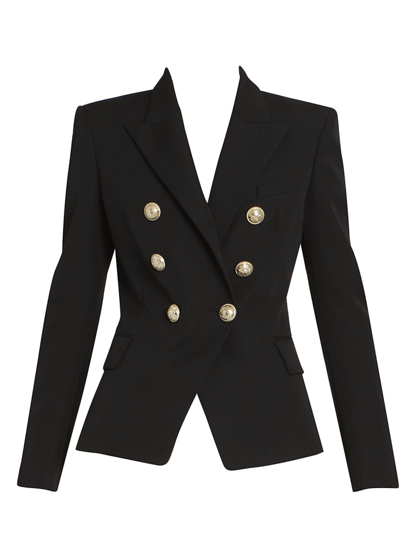 Balmain Wool Double-Breasted Jacket - Busbee - Fashion Over 40