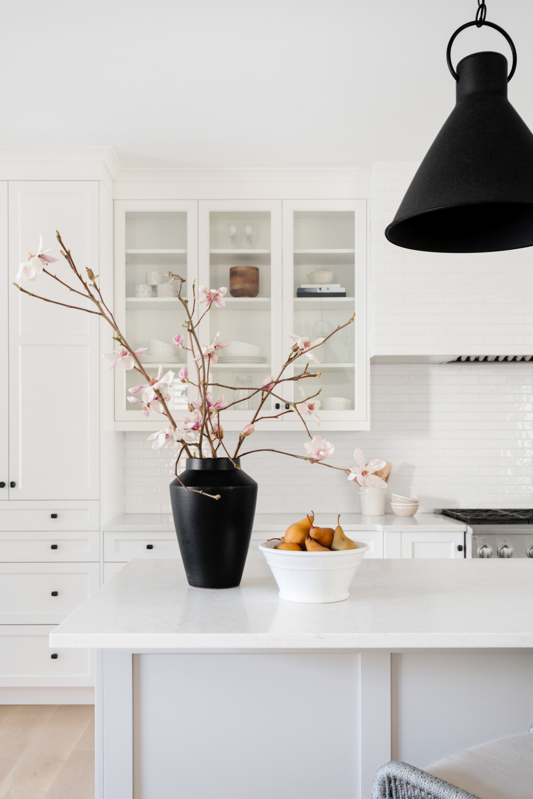 update your kitchen, modern kitchen, white kitchen with black accents, easy kitchen remodel