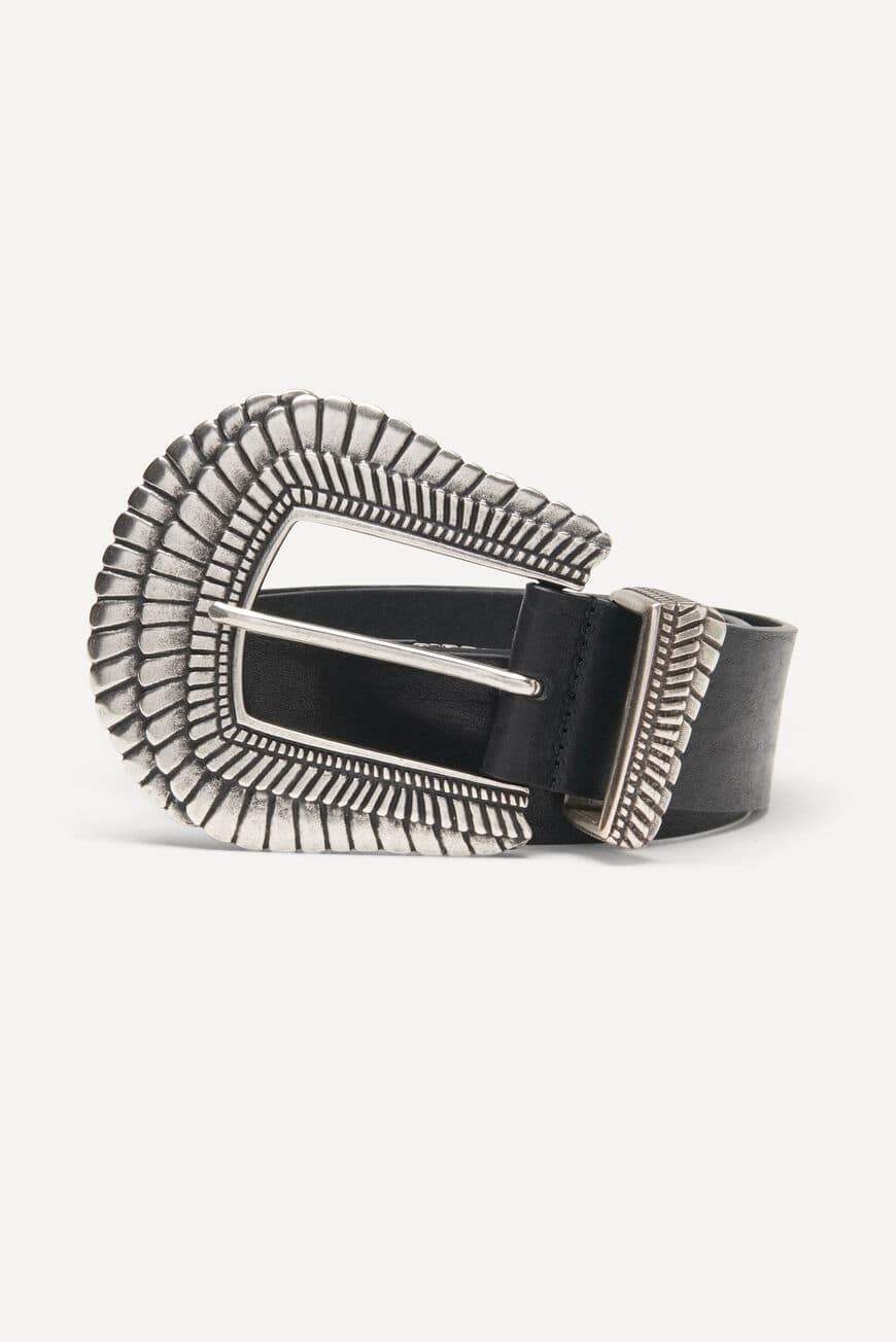 badge Harde ring waarschijnlijk ba&sh Branka Leather Belt - Busbee - Fashion Over 40