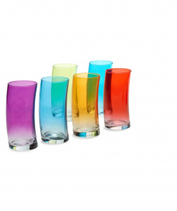 low-sugar drinks, Moma multi-colored tumblers