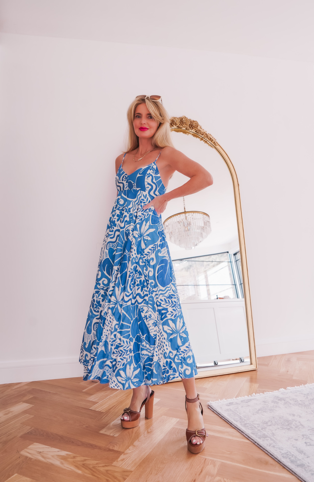 Blue Printed Aqua Dress | Best Summer Dresses
