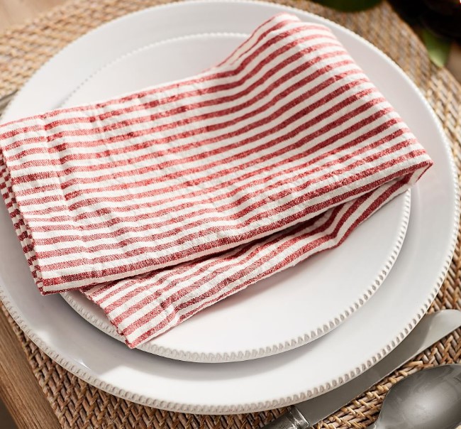 Wheaton Striped Linen/Cotton Napkins