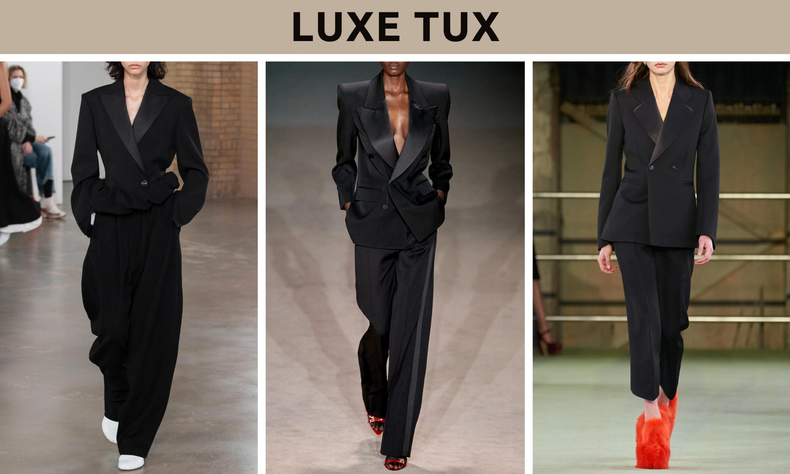 wearable fall trends, fall fashion trends, fall trends, wearable trends, how to wear trends, trends over 40, wearing trends over 40, 2022 fall fashion trends, 2022 wearable fall trends, luxe tux, evening wear trends