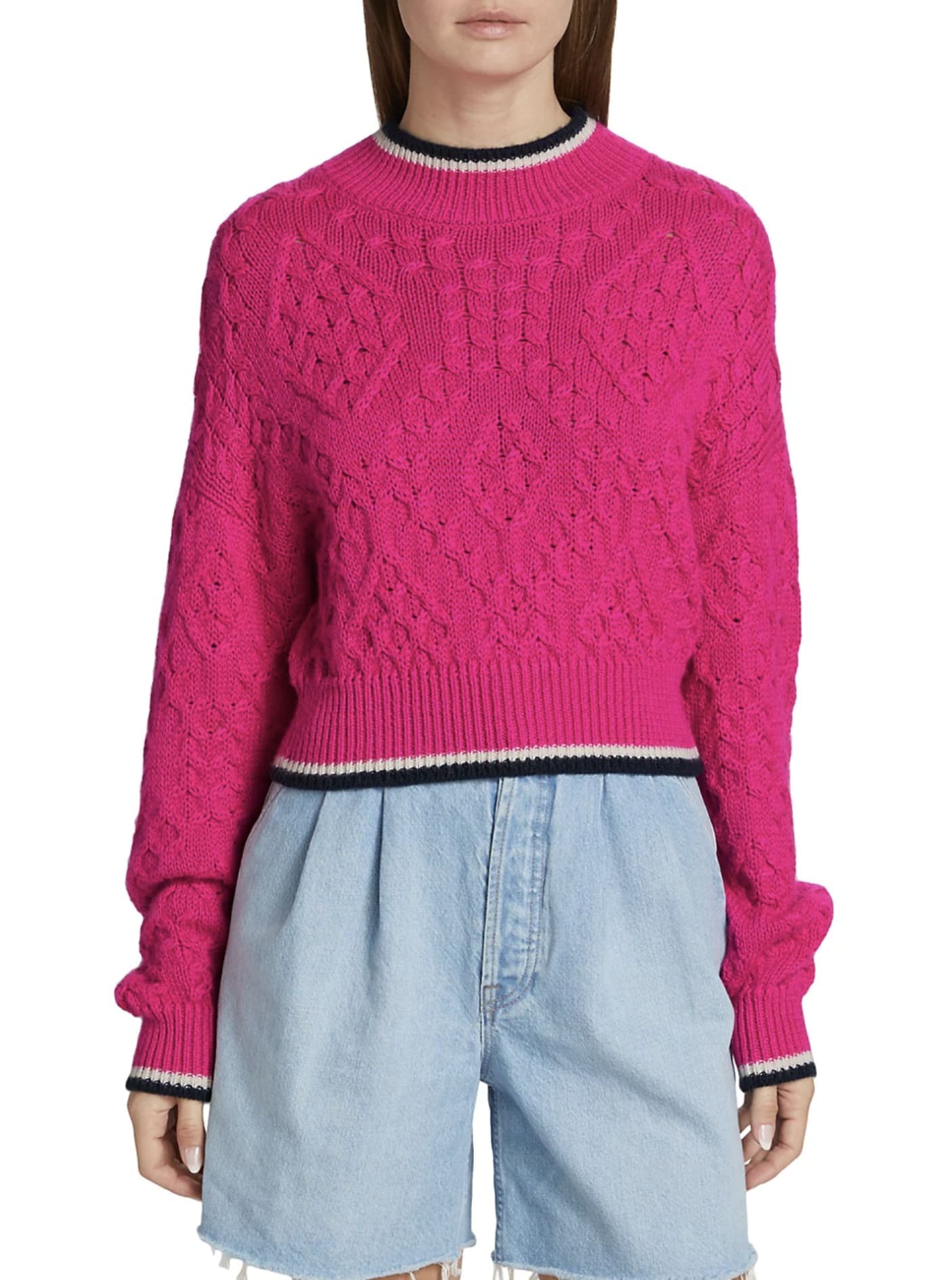 Alpaca Crop Sweater Grey