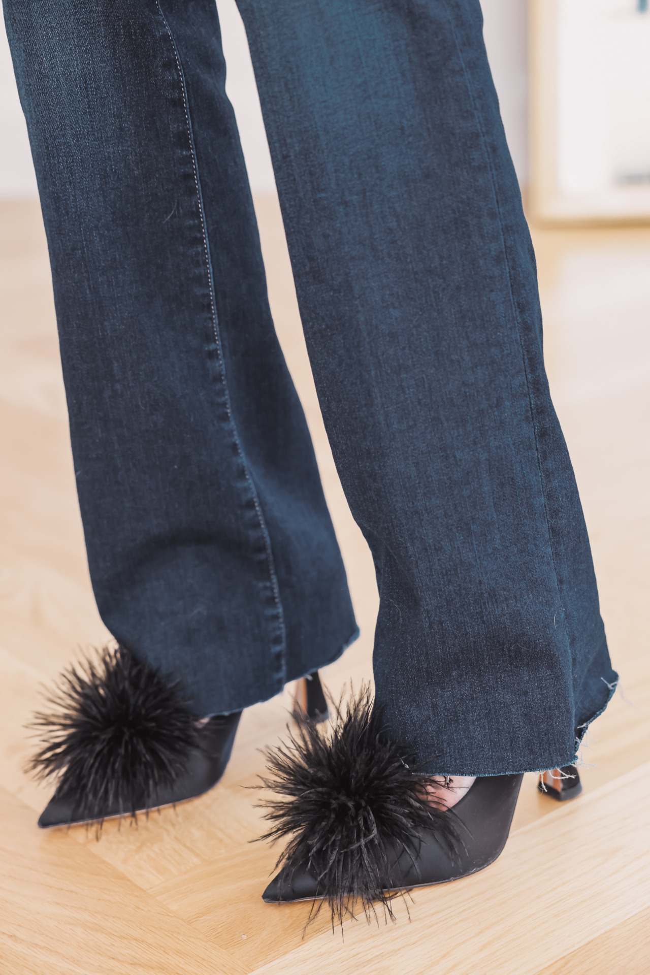 sam edelman feather mules | Holiday Accessories To Wear