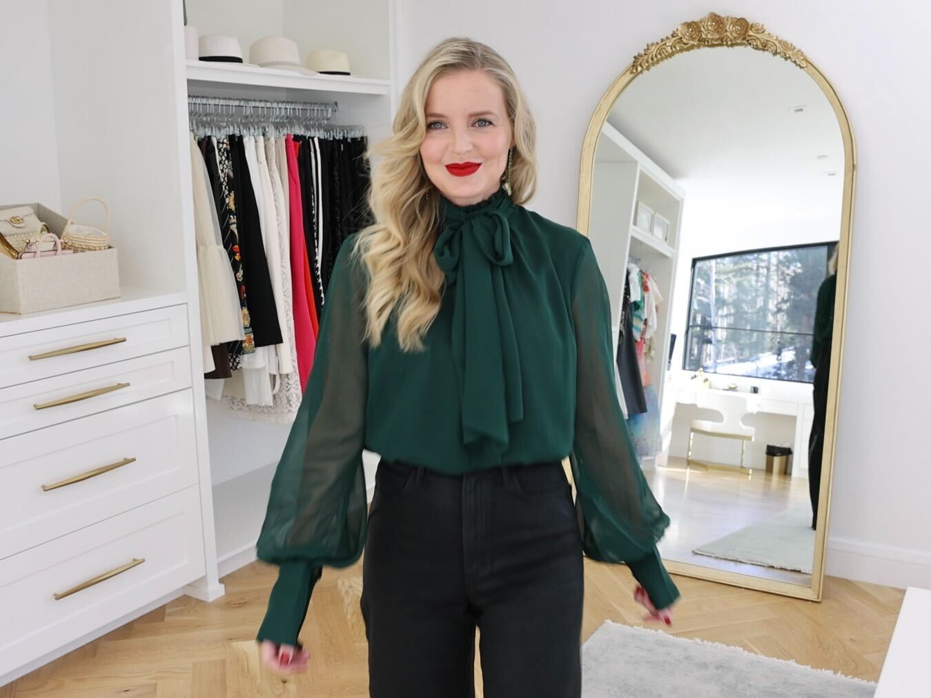 Jeans + Sheer Top | How To Dress Up Jeans For A Holiday Party