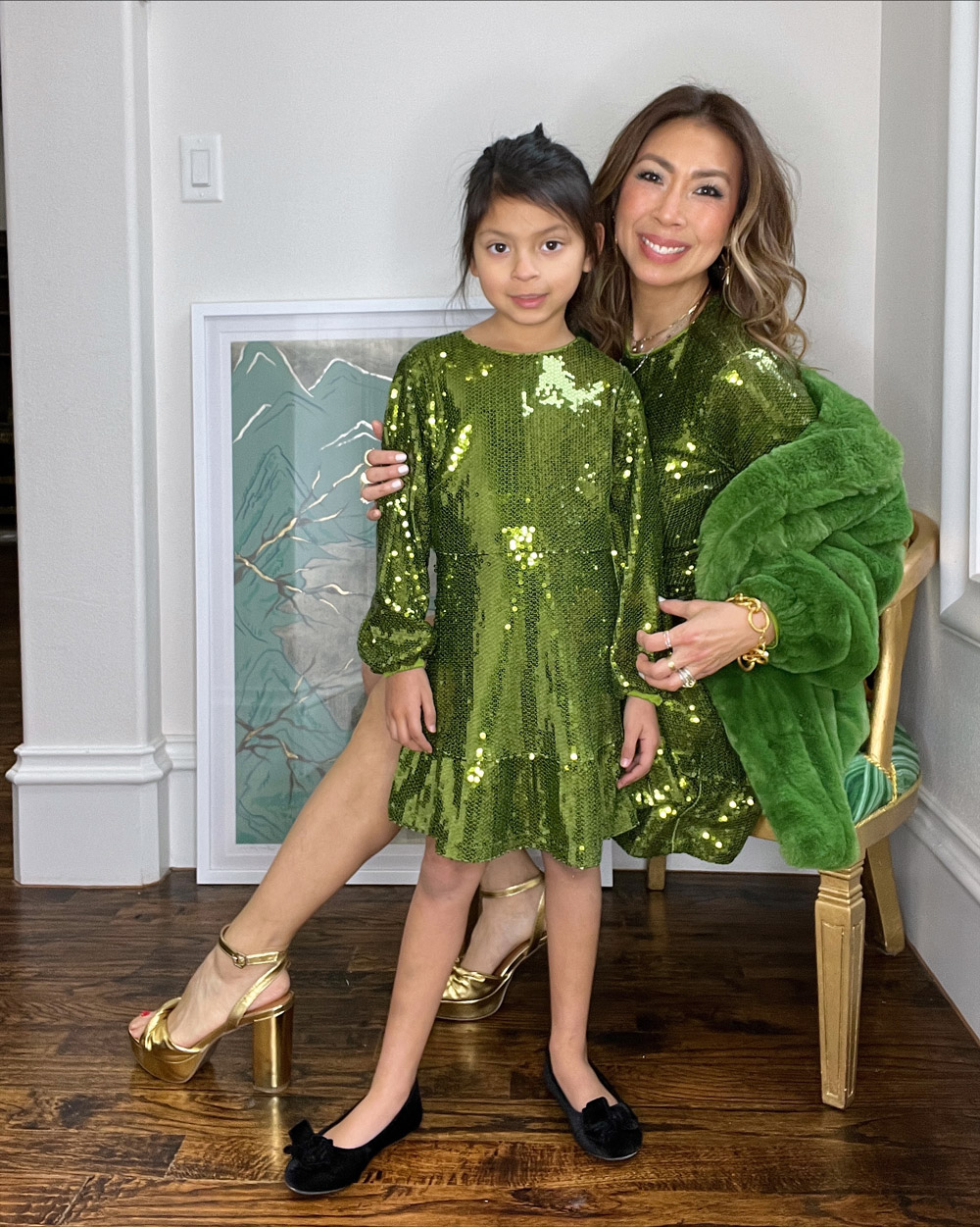 Mom and daughter New Years Eve Outfits