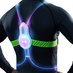 cold weather workout, cold weather gear, outdoor winter workout, winter workout gear, warm winter workout gear, noxgear Tracer360 - Multicolor Illuminated, Reflective Vest