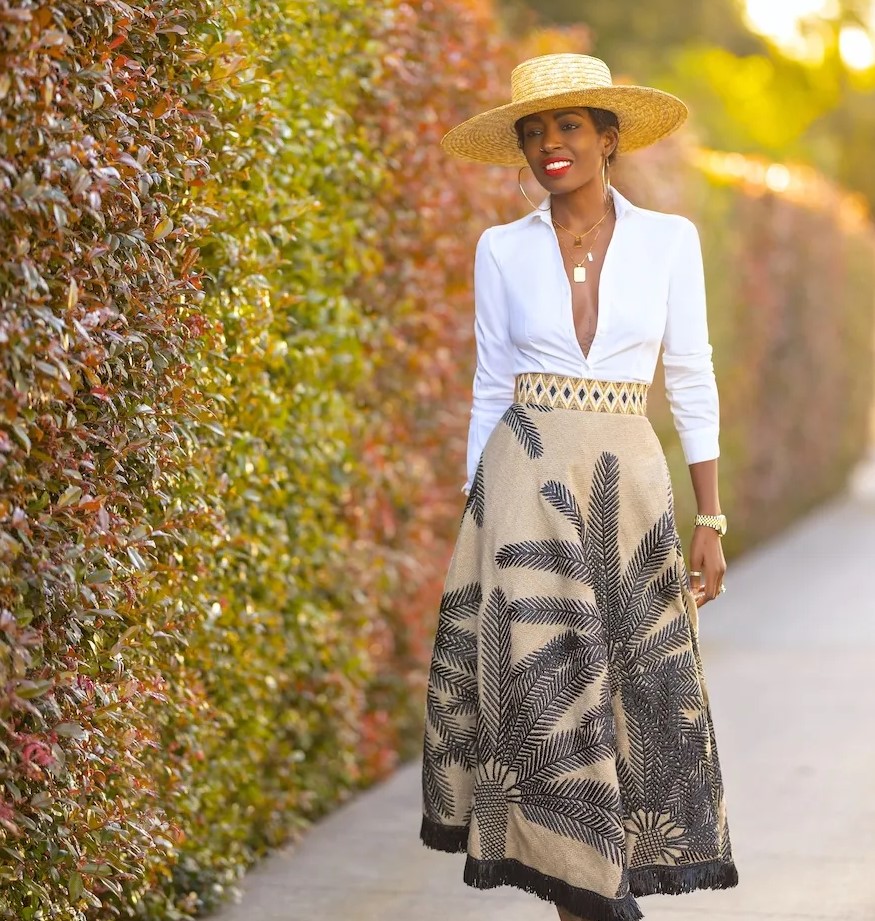 White Button-Down and A Maxi Skirt