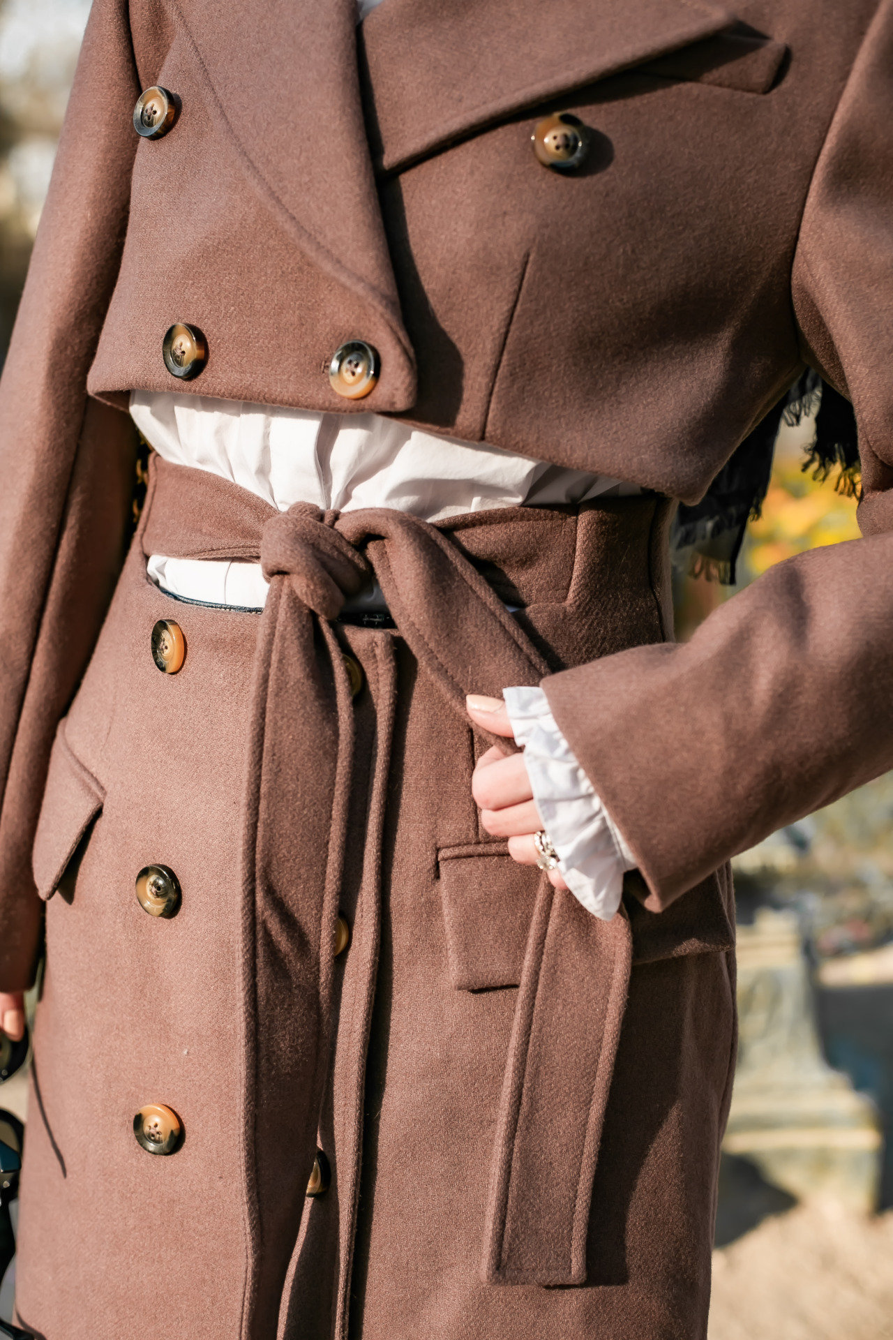 Unique Trench Coats brown eaves deconstructed coat