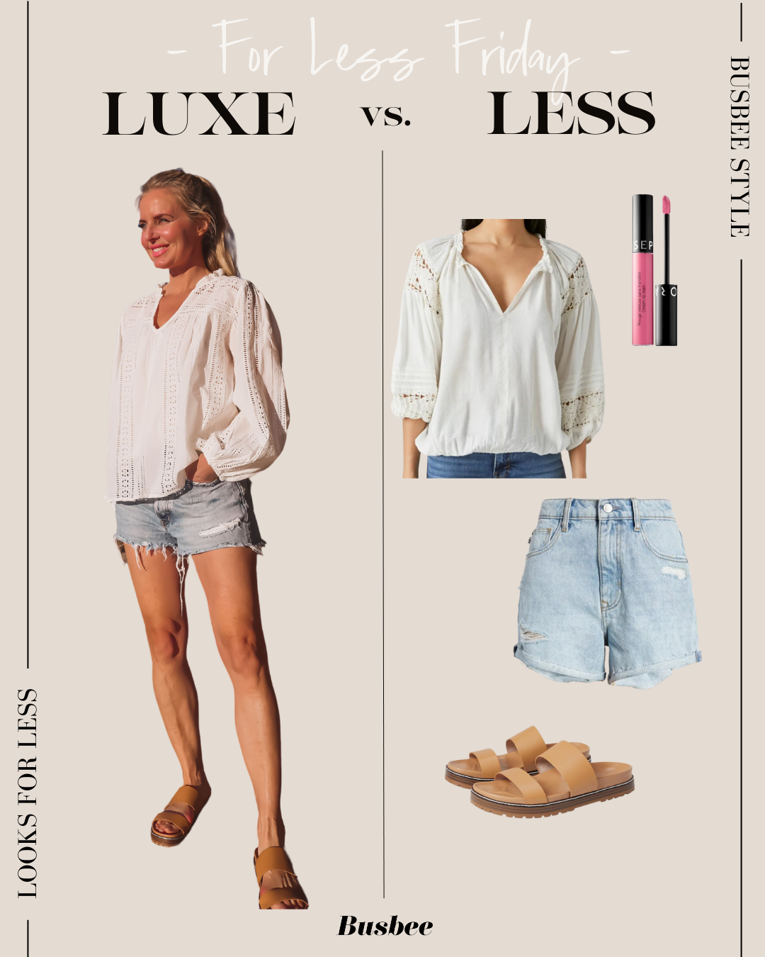 affordable denim shorts luxe vs for less look