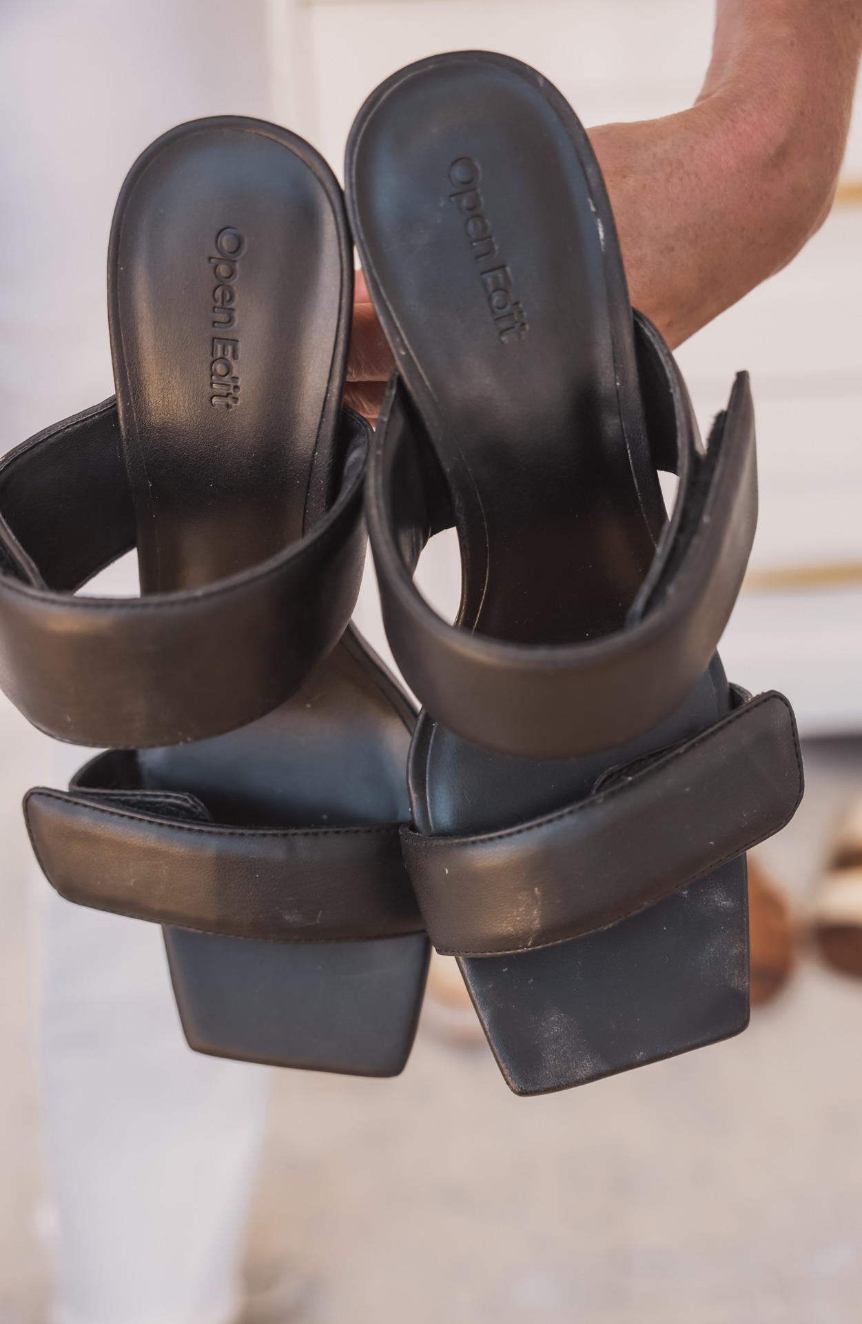 Open Edit Black Heels | Spring & Summer Shoes